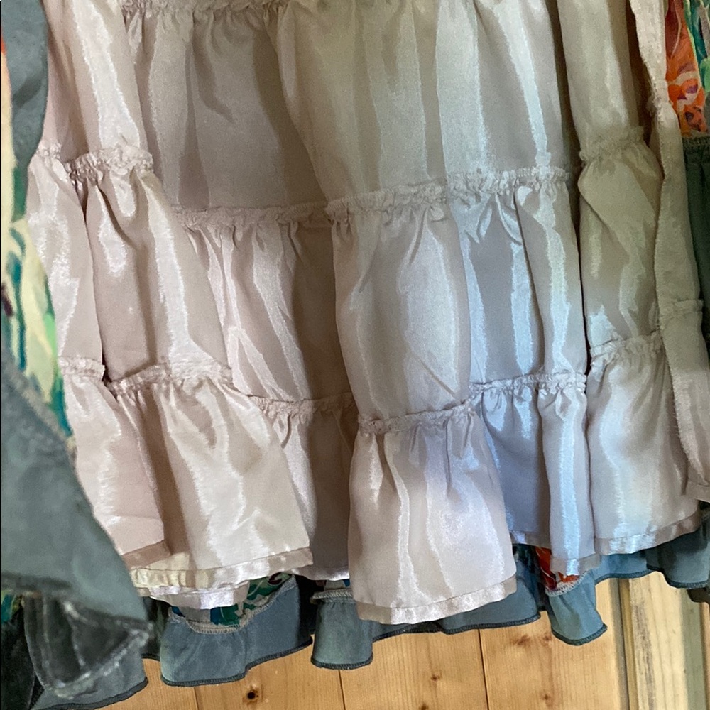 Odille Pink and Green Fit and Flare Midi Skirt Resort - Picture 4 of 6